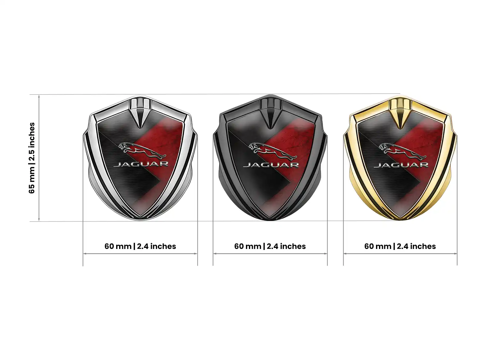 Jaguar Metal Domed Emblem Racing Style Glossy Domed